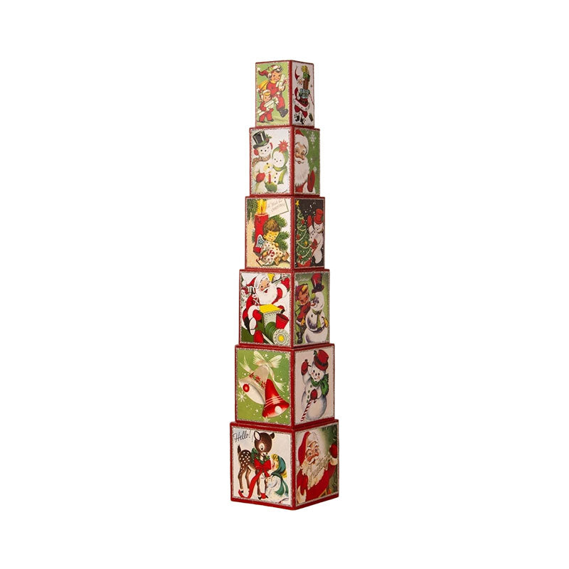 Kitschmas Stacking Blocks S6 by Bethany Lowe