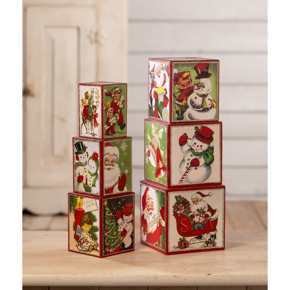 Kitschmas Stacking Blocks S6 by Bethany Lowe