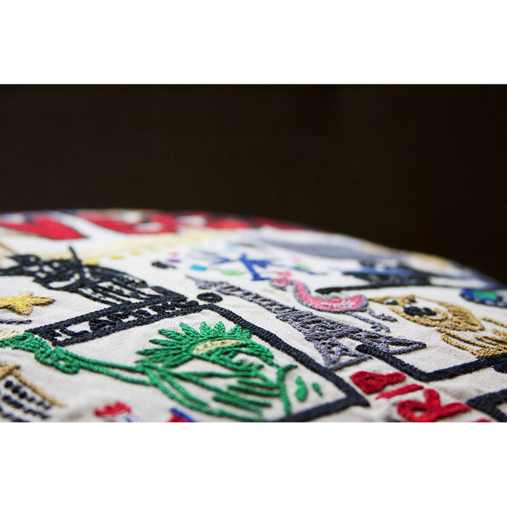 Las Vegas Hand-Embroidered Pillow