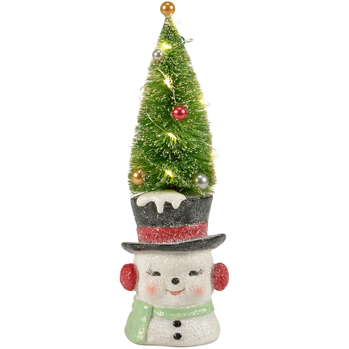 Lighted Snowman Tree Figurine By Primitives by Kathy