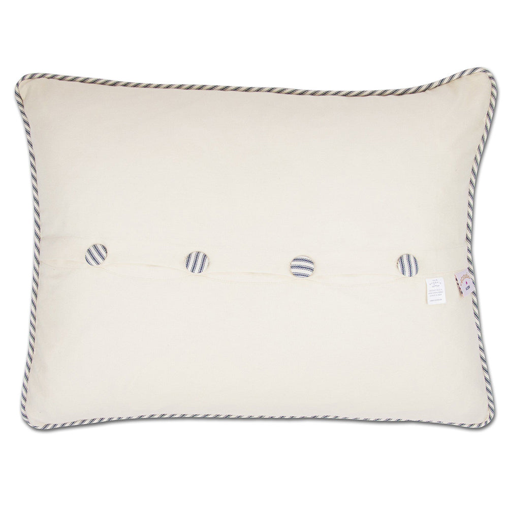 Long Island Hand-Embroidered Pillow