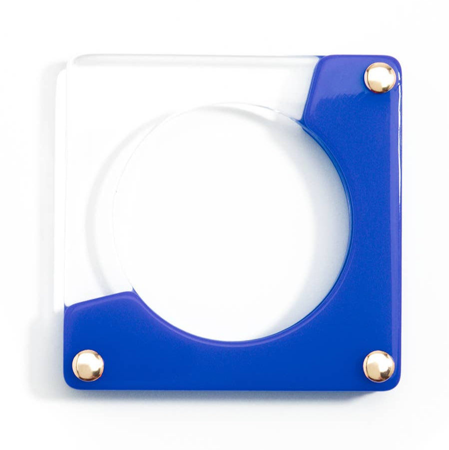 Resin Square Bangle - COBALT