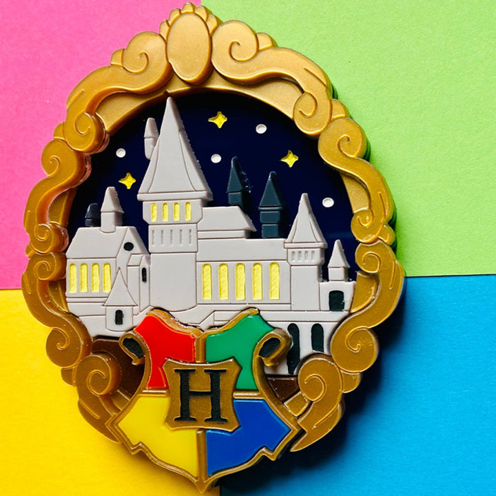 Magic & Witchcraft Collection - "Baroque Frame Magic Castle" Acrylic Brooch by Makokot Design