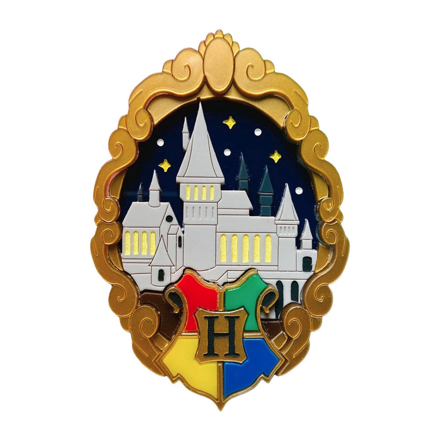 Magic & Witchcraft Collection - "Baroque Frame Magic Castle" Acrylic Brooch by Makokot Design