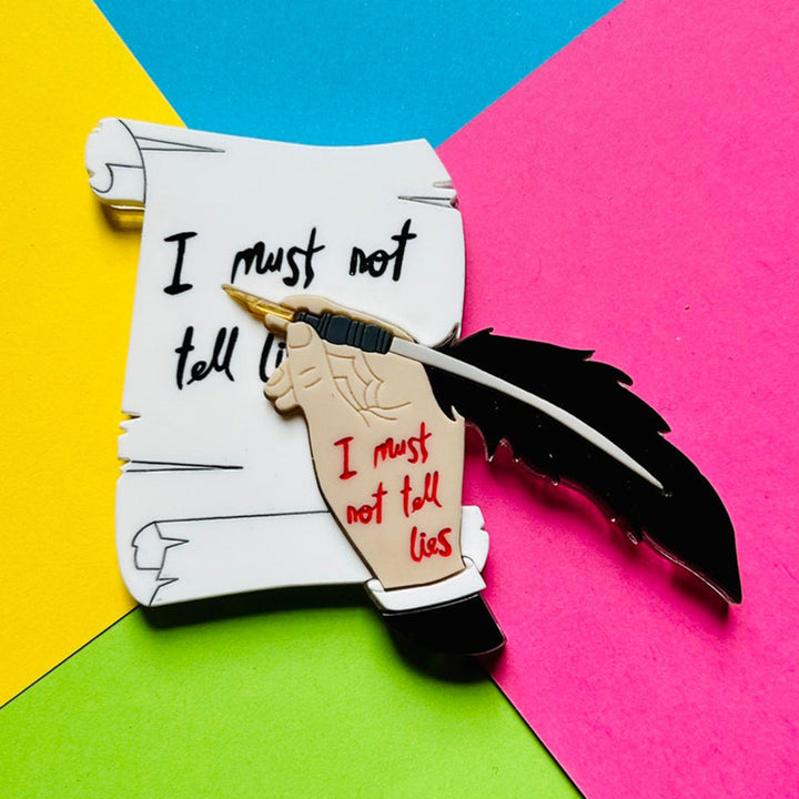 Magic & Witchcraft Collection - "I Must Not Tell Lies" Acrylic Brooch by Makokot Design