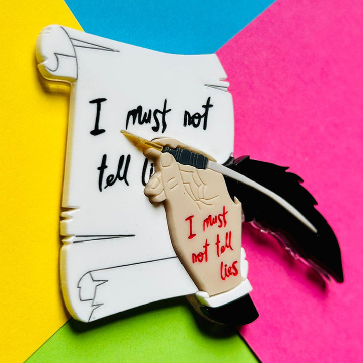 Magic & Witchcraft Collection - "I Must Not Tell Lies" Acrylic Brooch by Makokot Design