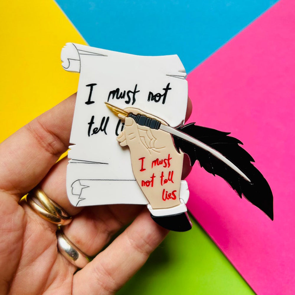 Magic & Witchcraft Collection - "I Must Not Tell Lies" Acrylic Brooch by Makokot Design