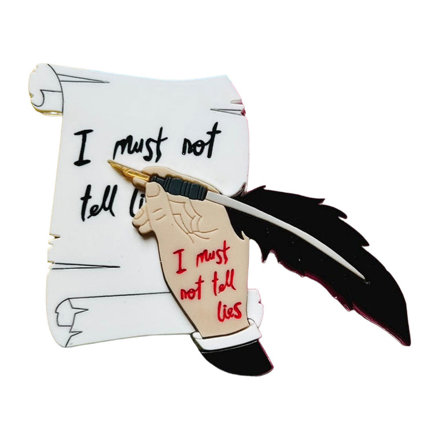 Magic & Witchcraft Collection - "I Must Not Tell Lies" Acrylic Brooch by Makokot Design