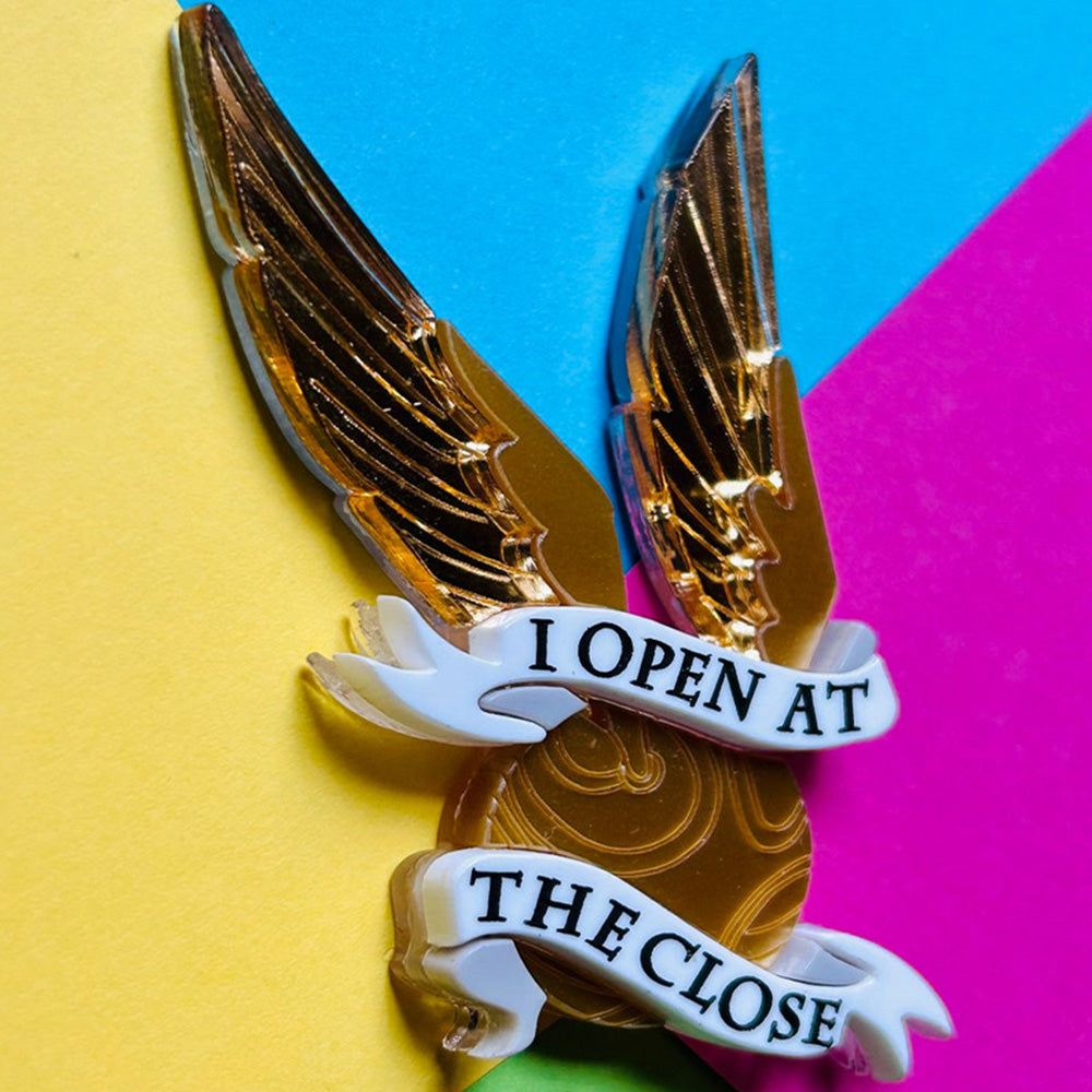 Magic & Witchcraft Collection - "I Open at The Close" Acrylic Brooch by Makokot Design