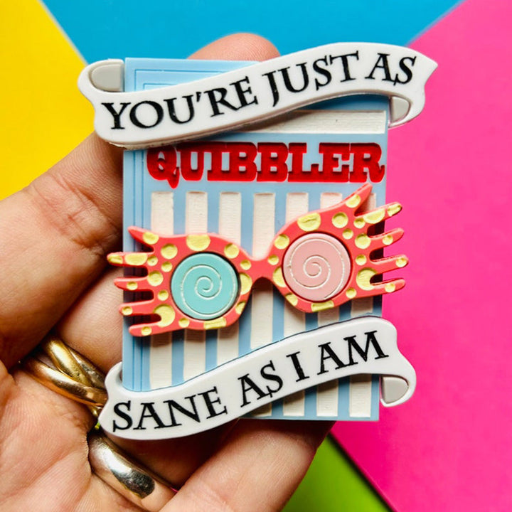 Magic & Witchcraft Collection - "Just as Sane as I Am" Acrylic Brooch by Makokot Design