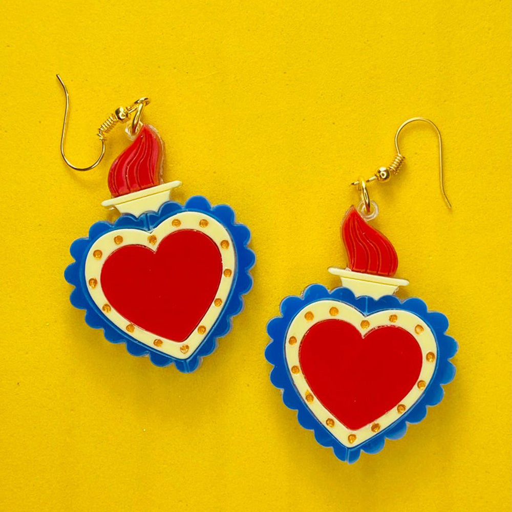 Makokot Light - Sacred Heart Earrings + Necklace by Makokot Design