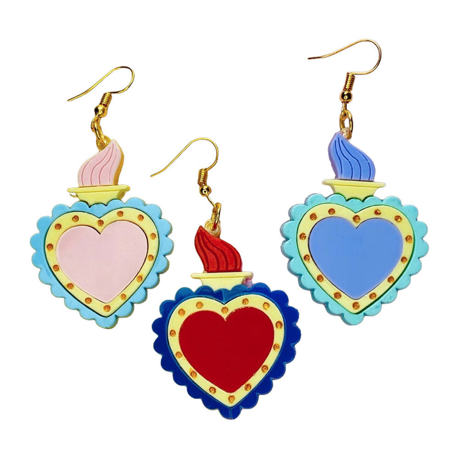 Makokot Light - Sacred Heart Earrings + Necklace by Makokot Design