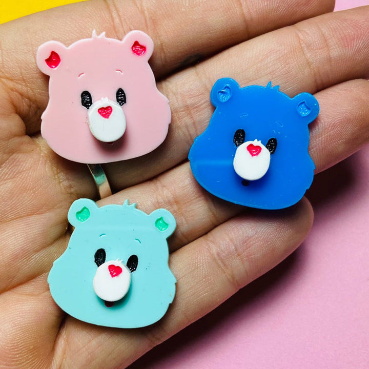 Makokot Light - Super Tiny Bear Head Stud Earrings by Makokot Design