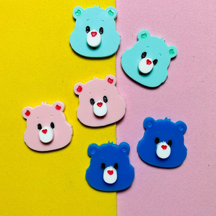 Makokot Light - Super Tiny Bear Head Stud Earrings by Makokot Design