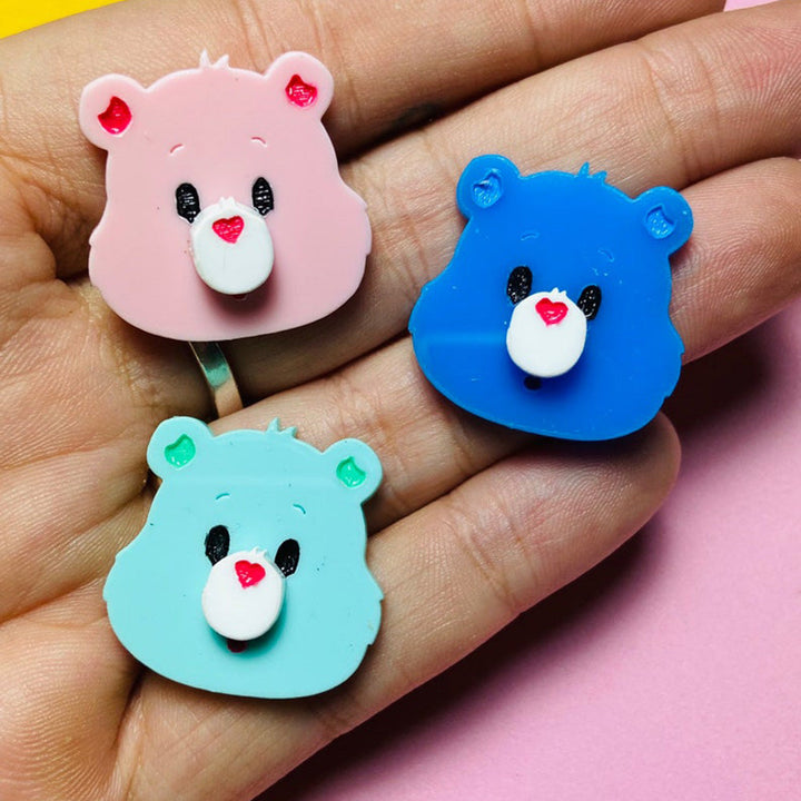 Makokot Light - Super Tiny Bear Head Stud Earrings by Makokot Design