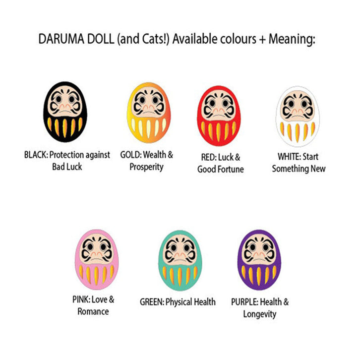 Makokot Light - Traditional Daruma Doll Cat Version Earrings by Makokot Design