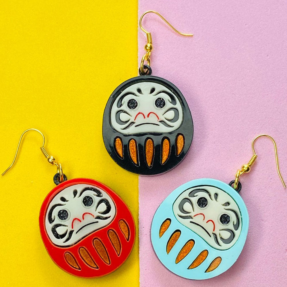 Makokot Light - Traditional Daruma Doll Earrings by Makokot Design