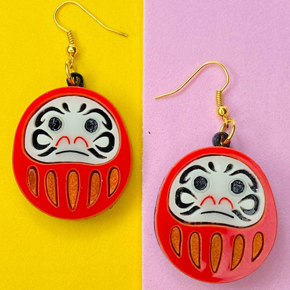 Makokot Light - Traditional Daruma Doll Earrings by Makokot Design