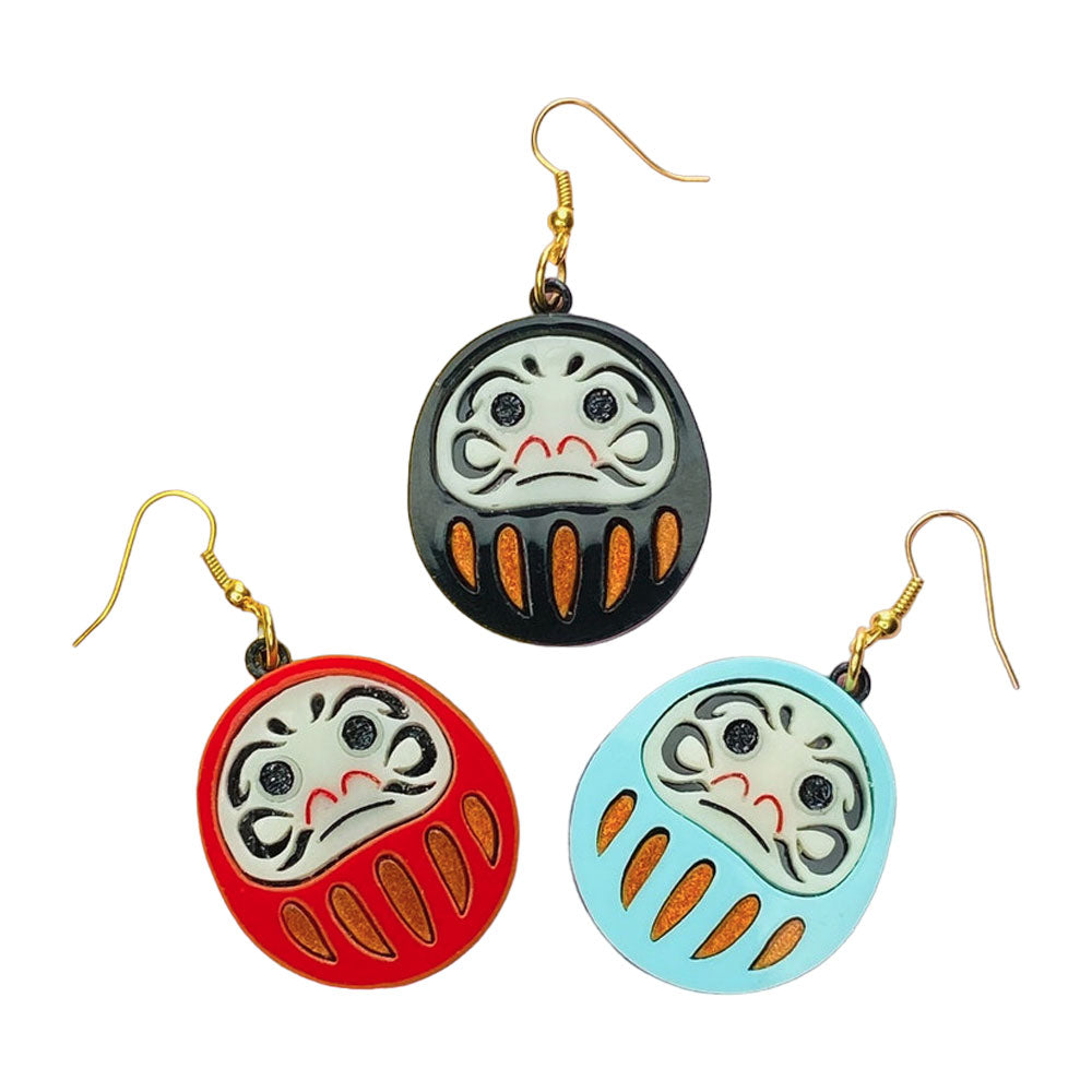 Makokot Light - Traditional Daruma Doll Earrings by Makokot Design