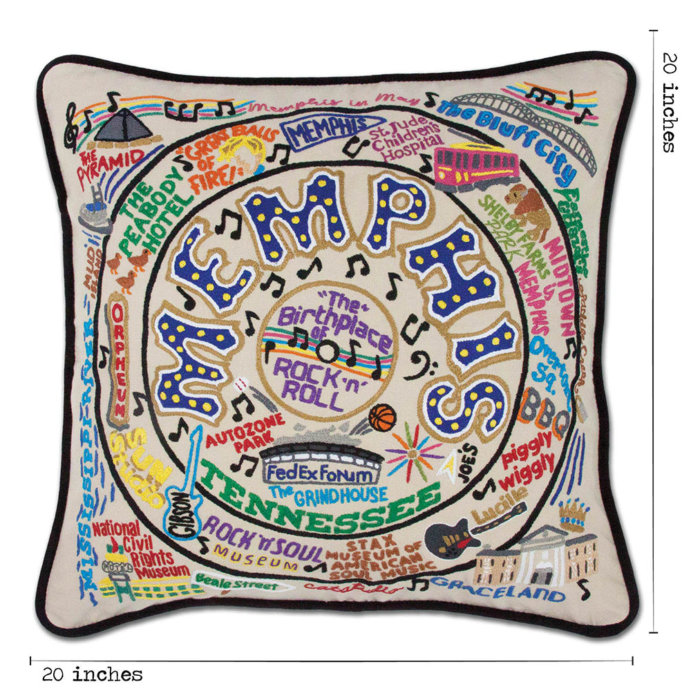 Memphis Hand-Embroidered Pillow