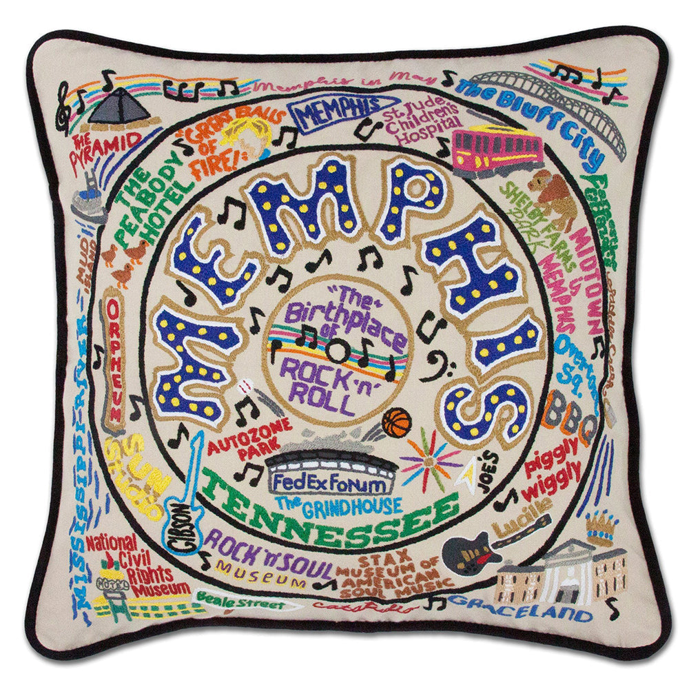 Memphis Hand-Embroidered Pillow