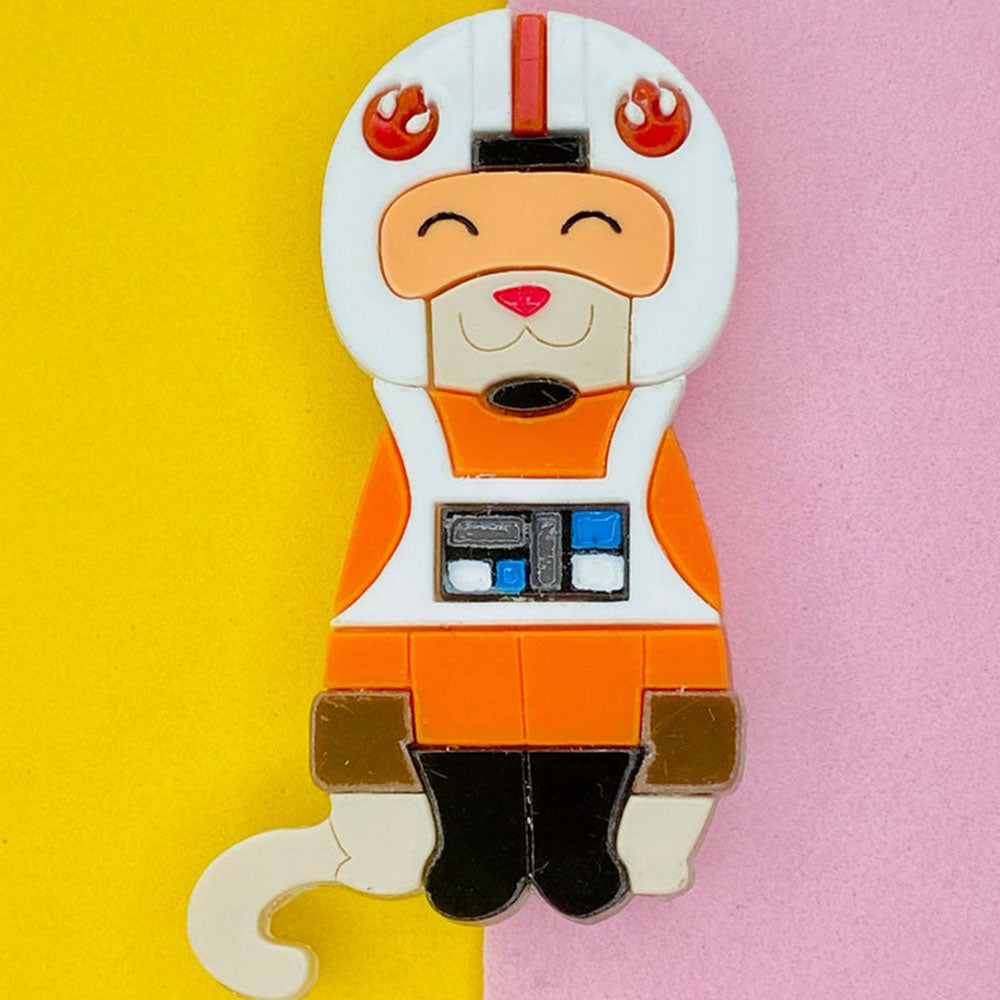 Meowtiful Collection - Resistance Pilot Acrylic Brooch by Makokot Design