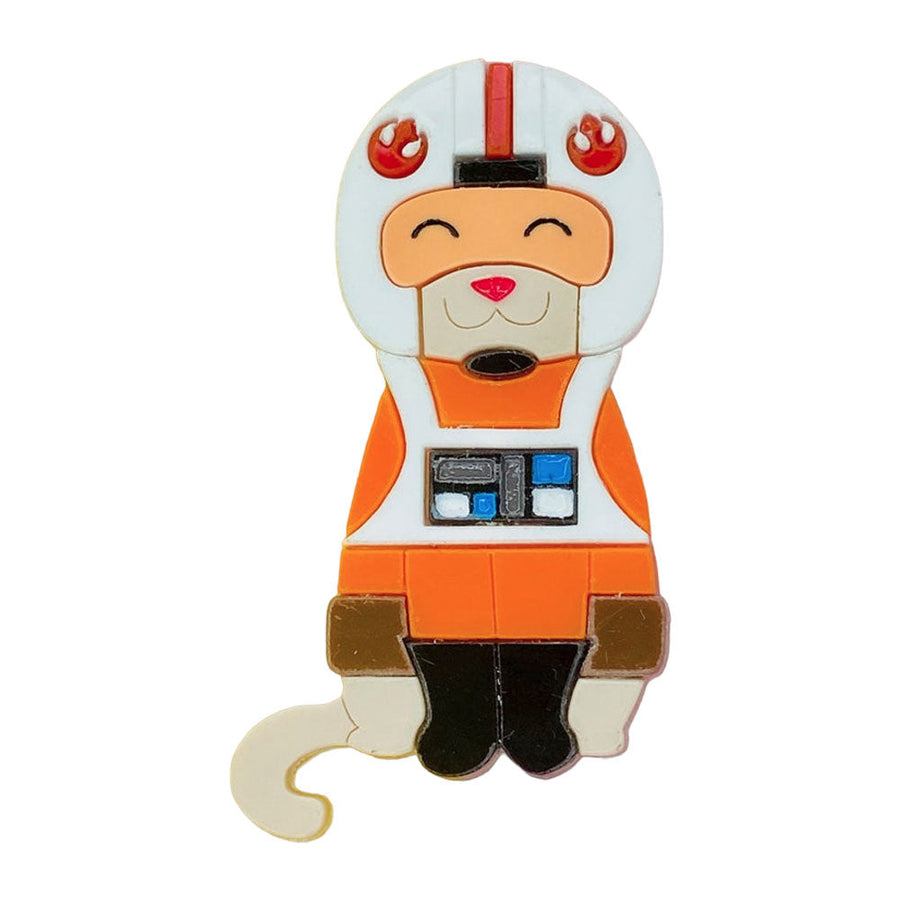 Meowtiful Collection - Resistance Pilot Acrylic Brooch by Makokot Design