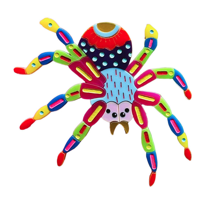 Mexican Folk Art Collection - Alebrije Spider Acrylic Brooch by Makokot Design