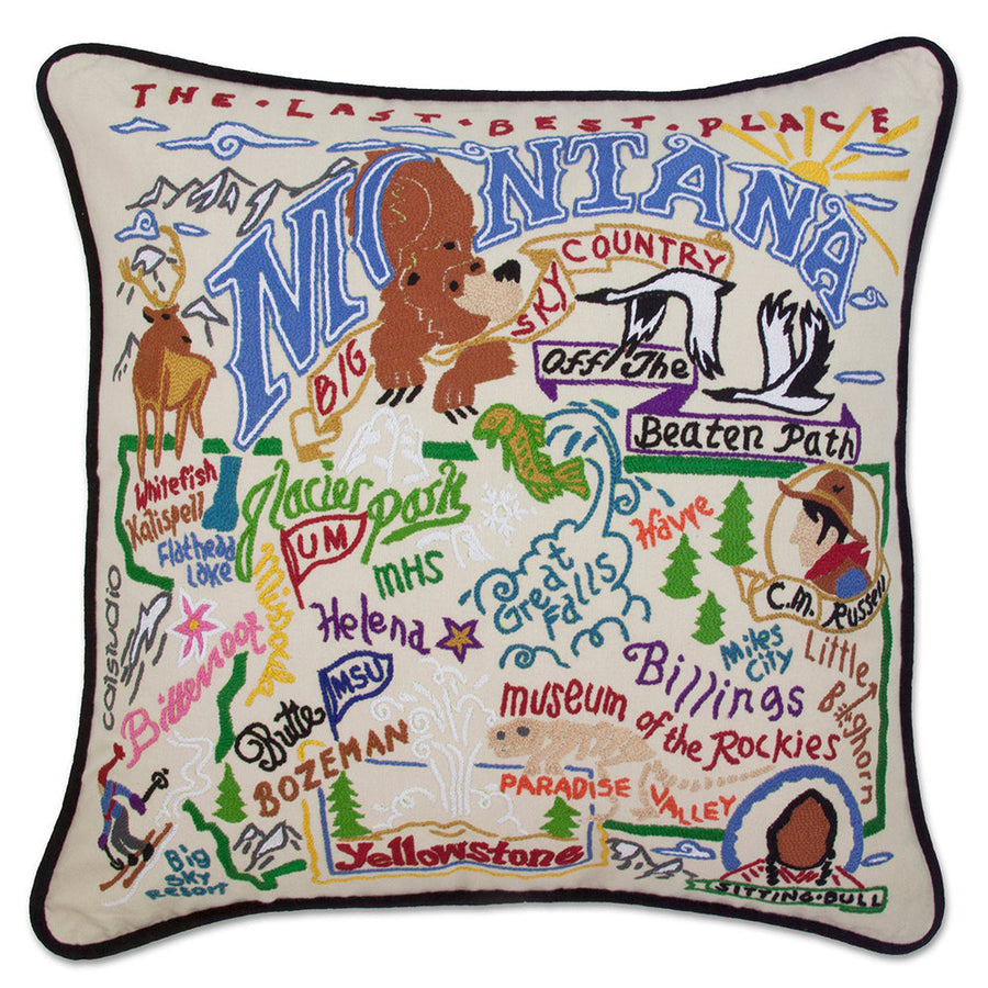 Montana Hand-Embroidered Pillow