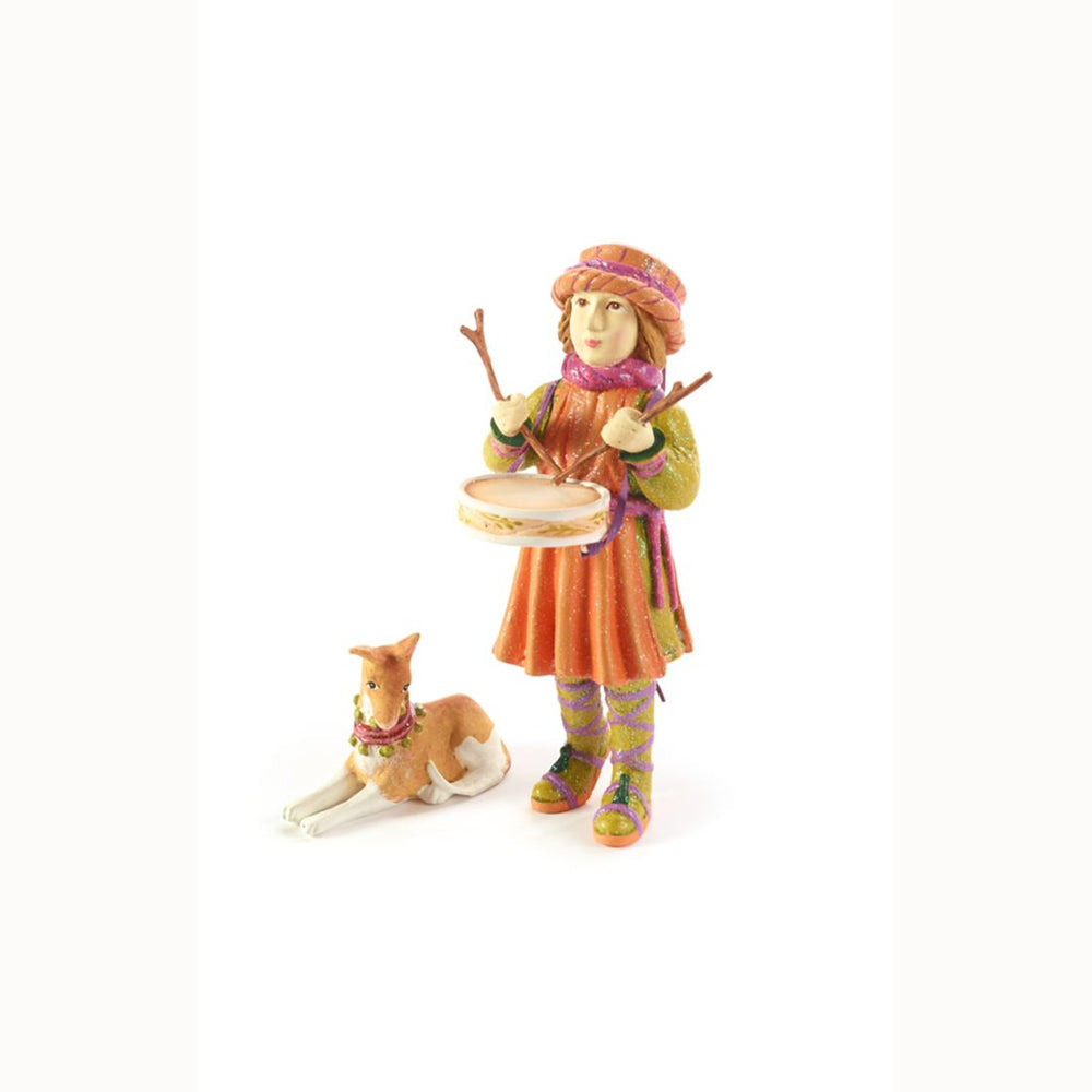 Nativity Little Drummer Boy & Dog Figures by Patience Brewster