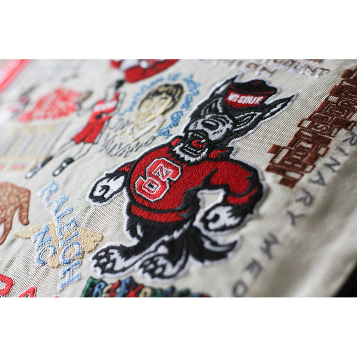 North Carolina State University Collegiate Embroidered Pillow by CatStudio