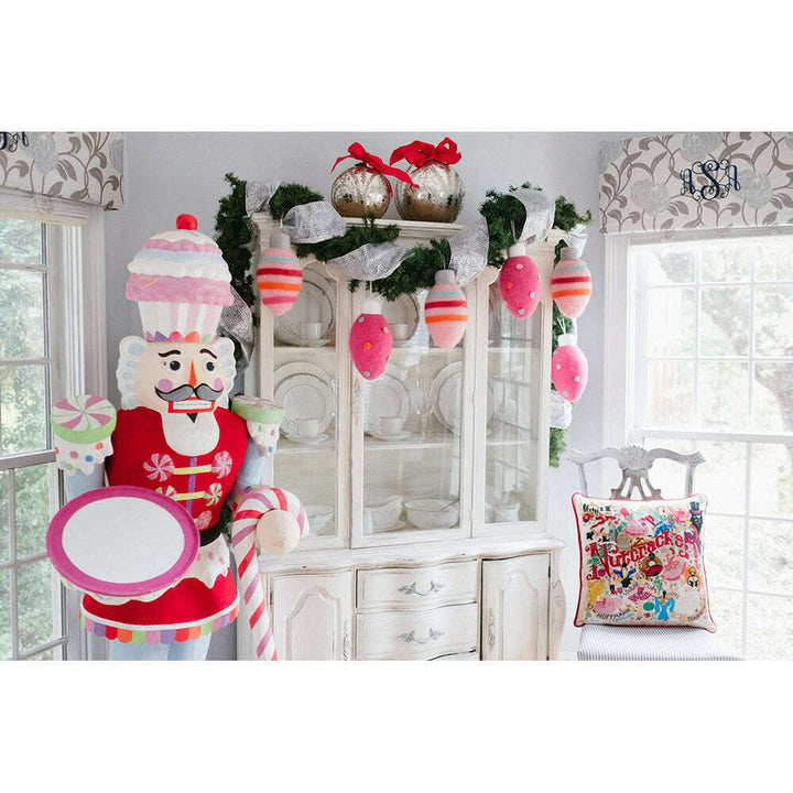 Nutcracker Hand-Embroidered Pillow
