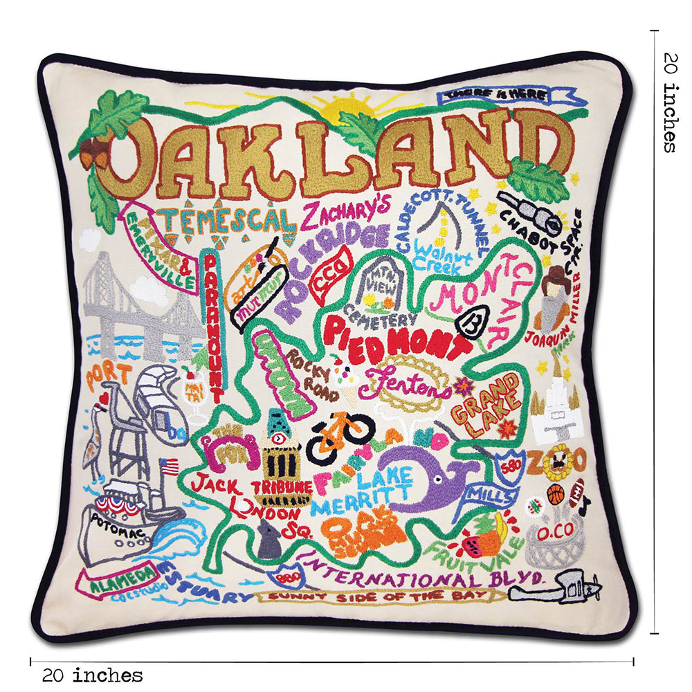 Oakland Hand-Embroidered Pillow