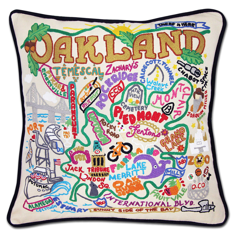 Oakland Hand-Embroidered Pillow