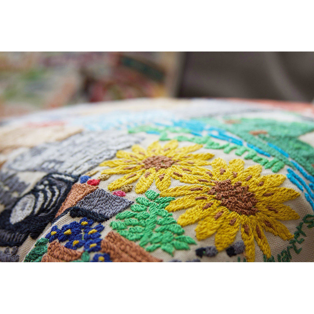 Omaha Hand-Embroidered Pillow
