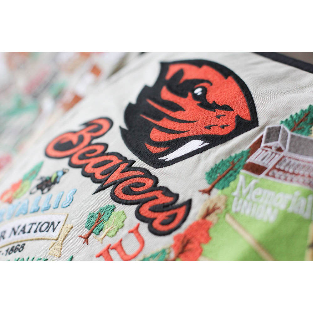 Oregon State University Collegiate Embroidered Pillow by CatStudio