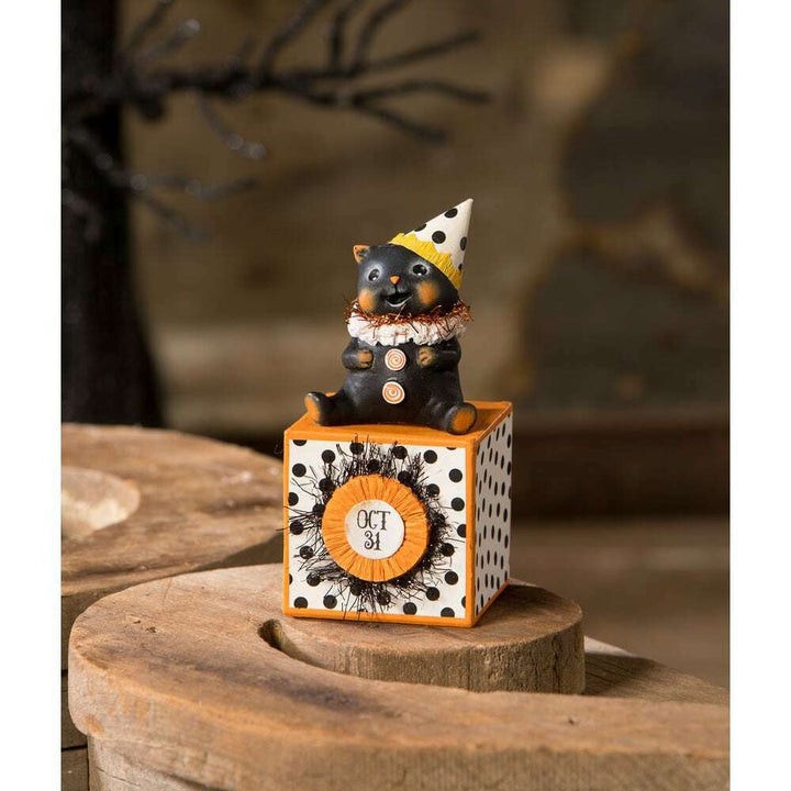 Party Hat Kitty on Block by Bethany Lowe image 1