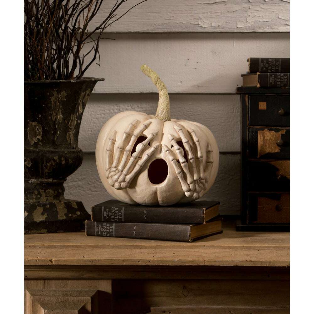 Peek-a-Boo Pumpkin White by Bethany Lowe image 1