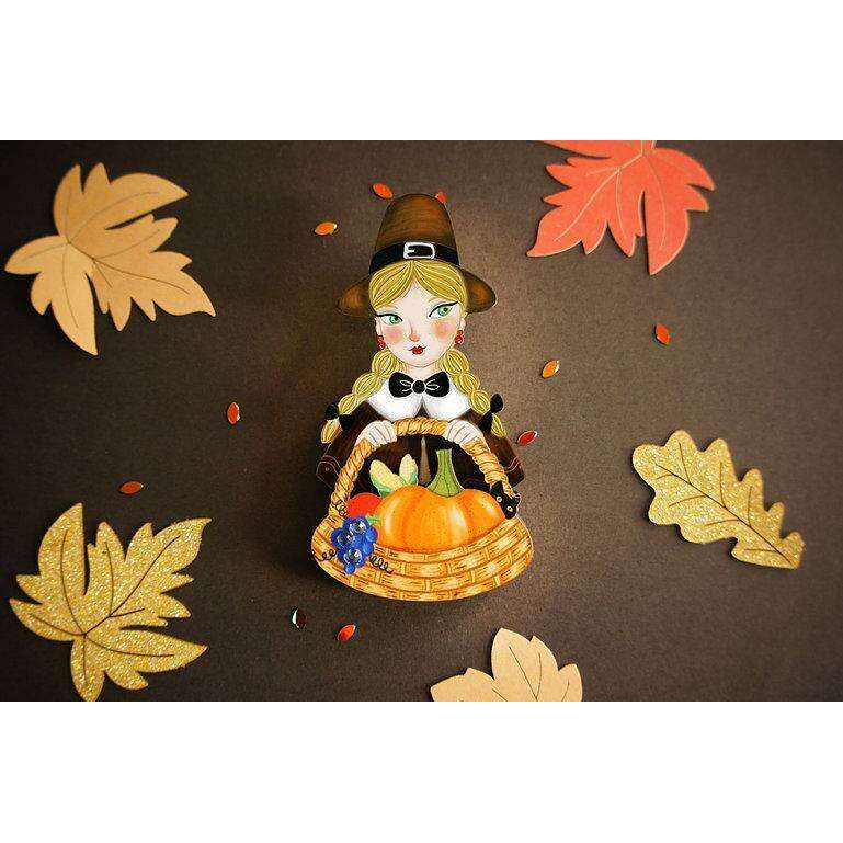 Pilgrim Thanksgiving Brooch by Laliblue - Quirks!