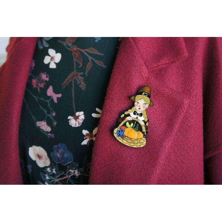 Pilgrim Thanksgiving Brooch by Laliblue - Quirks!