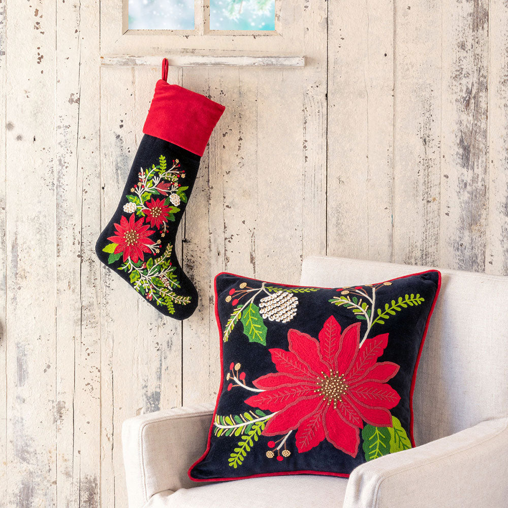 Poinsettia Pillow by Park Hill