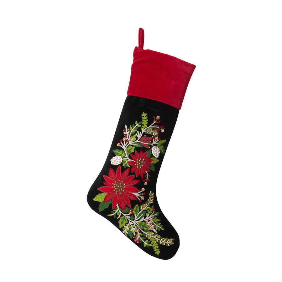 Poinsettia Stocking by Park Hill