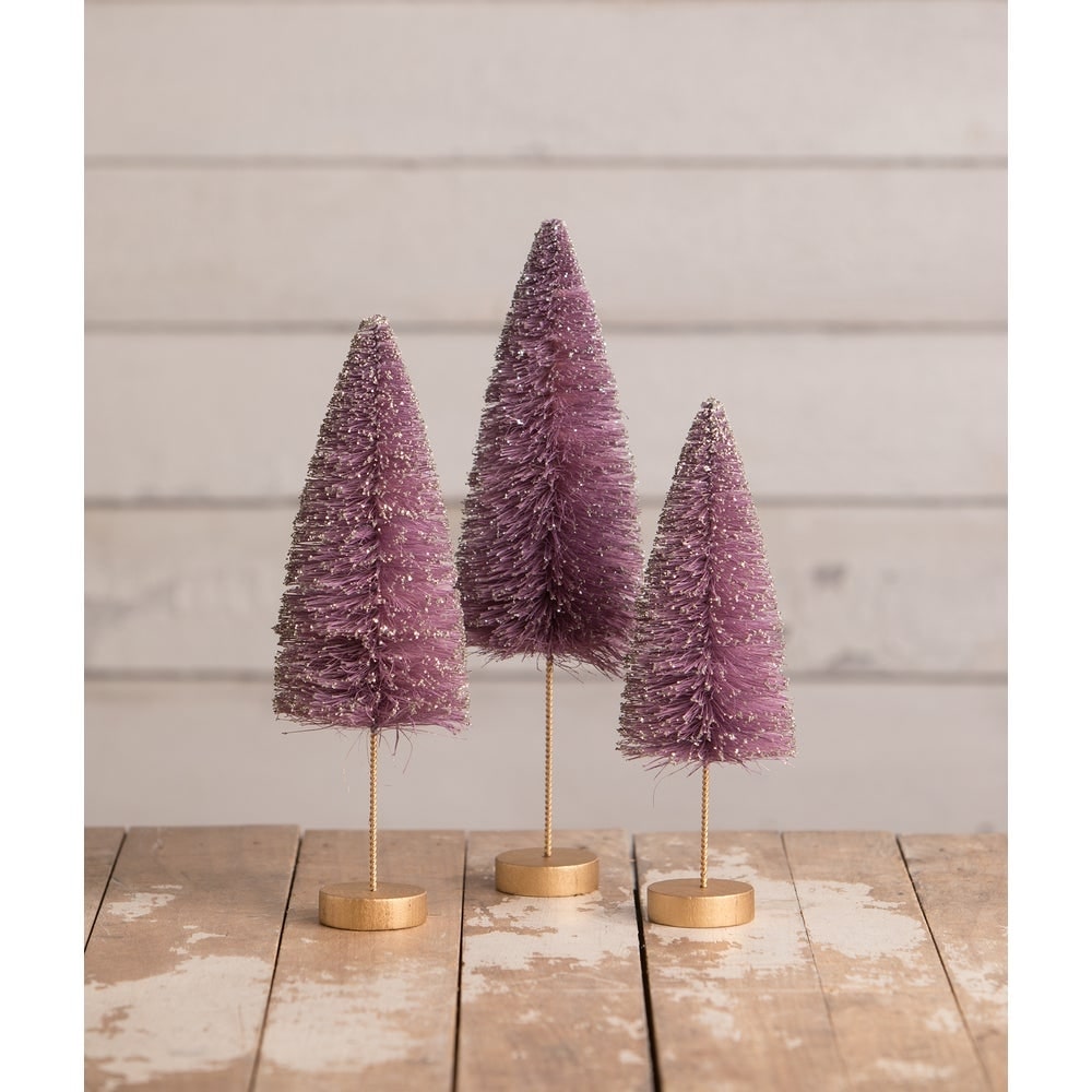 Poppin' Purple Halloween Trees S3by Bethany Lowe