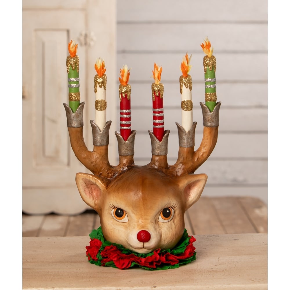 Retro Reindeer Candelabra by Bethany Lowe