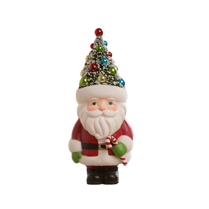 Retro Santa with Candy Cane and Tree Hat by Bethany Lowe