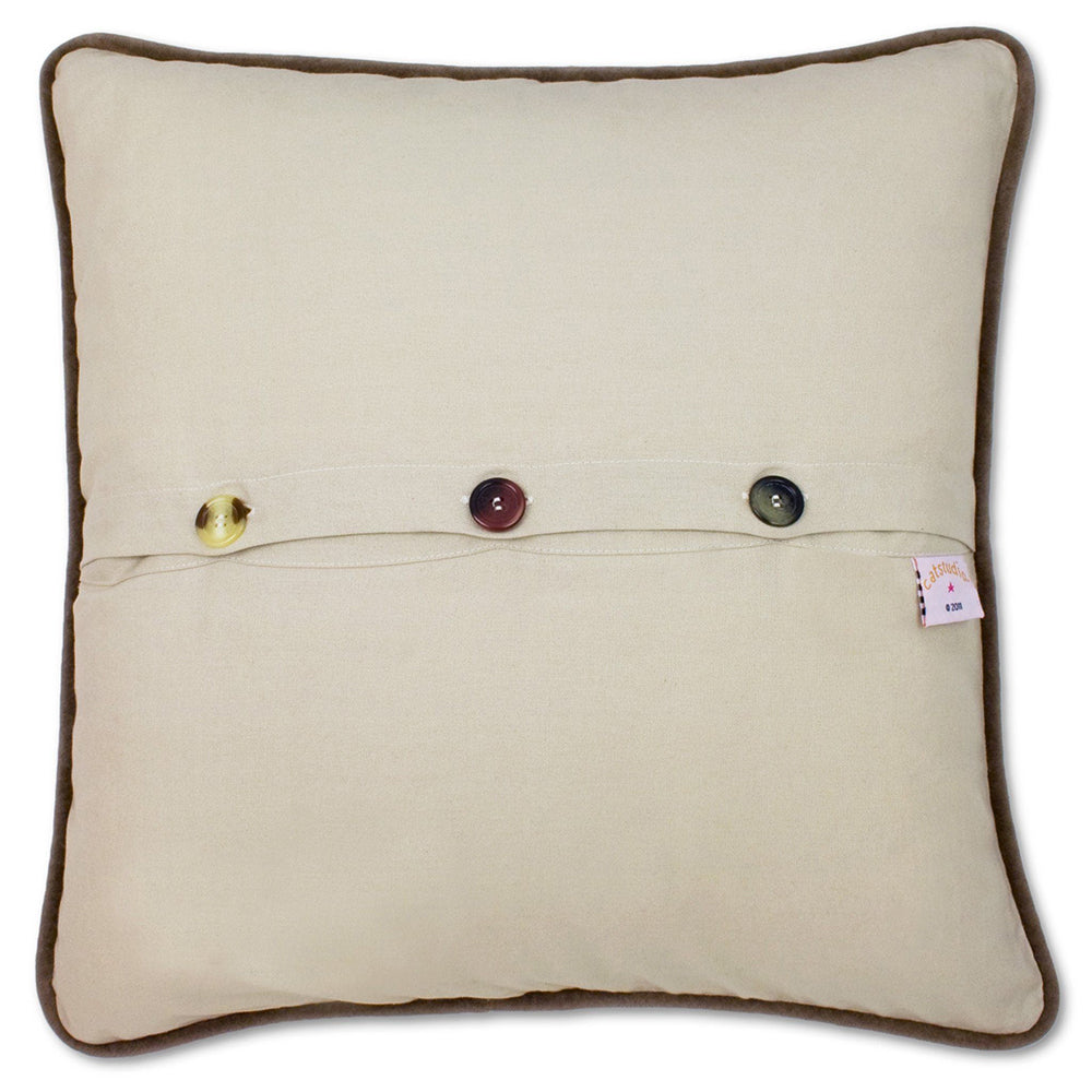 Rocky Mountain National Park Hand-Embroidered Pillow by Cat Studio