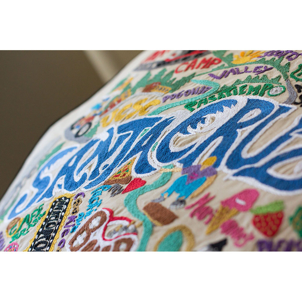 Santa Cruz Hand-Embroidered Pillow
