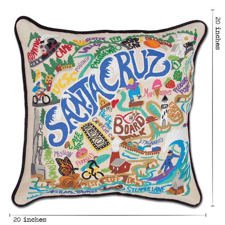 Santa Cruz Hand-Embroidered Pillow