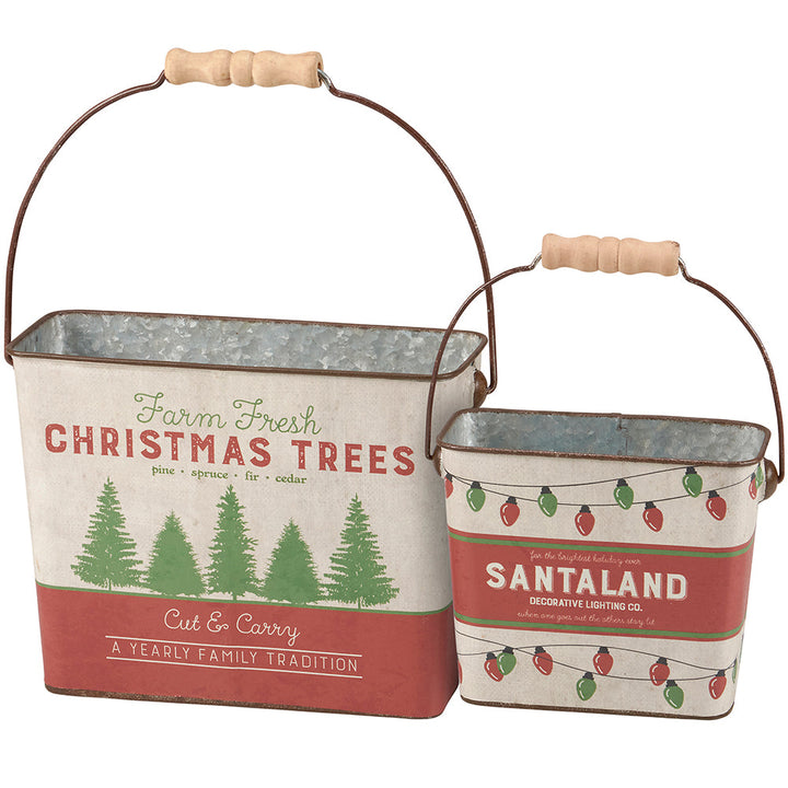 Santaland Bucket Set By Primitives by Kathy