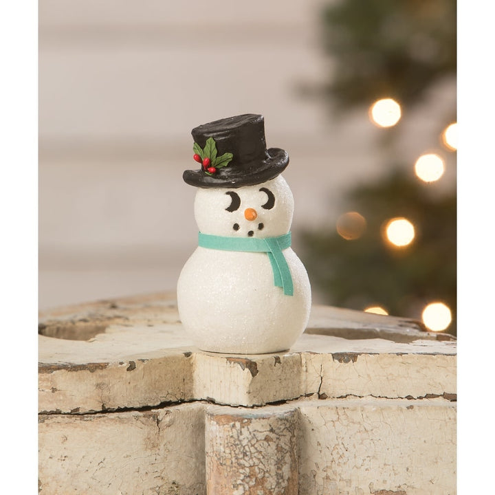 Snowman Luminary Peeking by Bethany Lowe